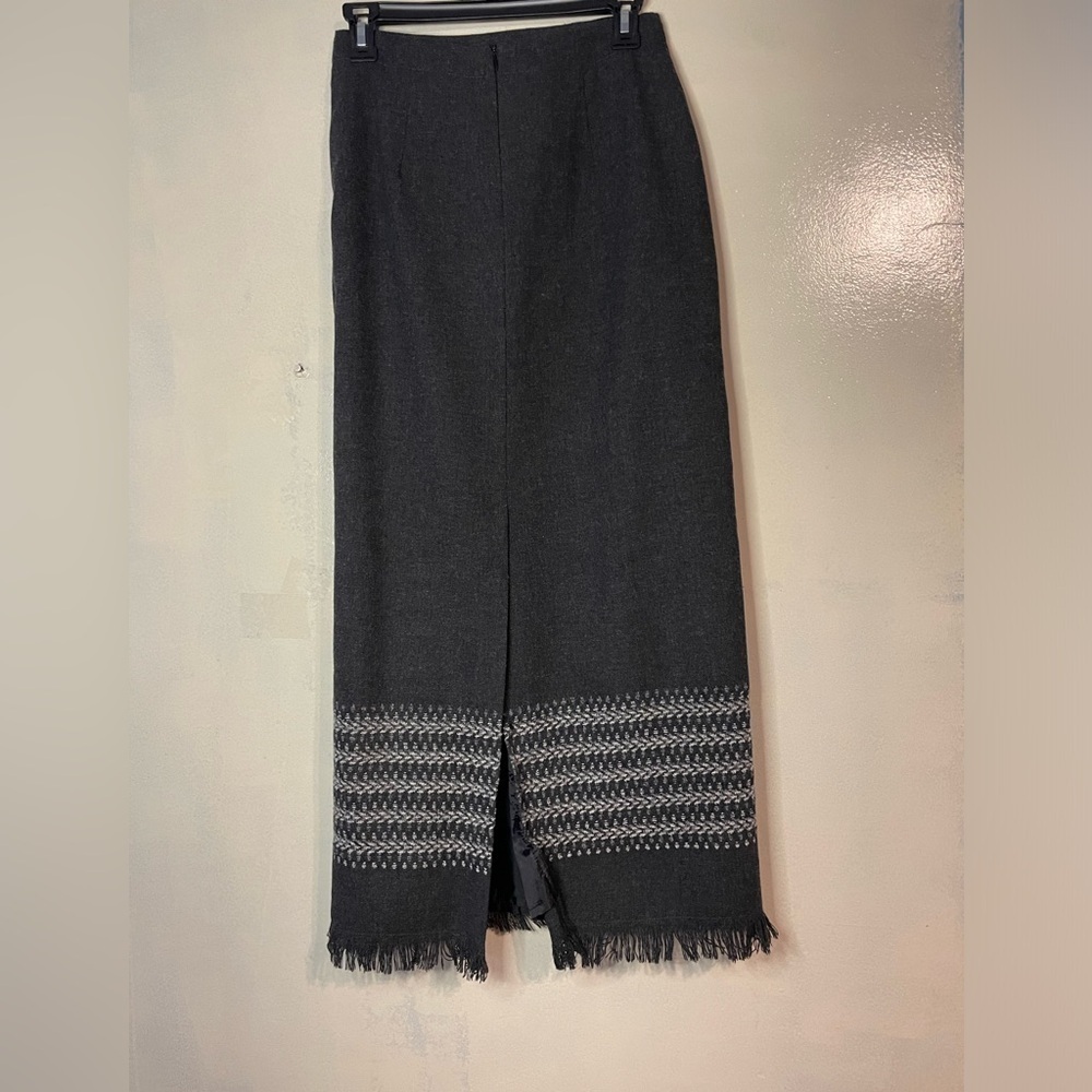 Vintage Michele wool blend maxi pencil skirt size 4 career office old money - Picture 3 of 8